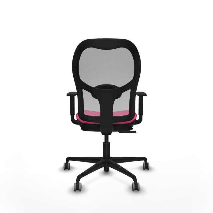 PIQUERAS Y CRESPO Silla de oficina Jorquera con mecanismo Sincro/Traslack Rosa y Gris