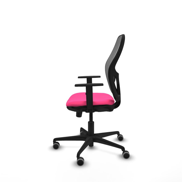 PIQUERAS Y CRESPO Silla de oficina Jorquera con mecanismo Sincro/Traslack Rosa y Gris