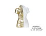 DKD Home Decor Figura de Busto Clásico Brillante Dorado y Blanco