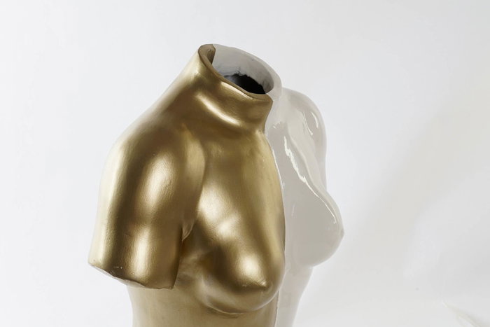 DKD Home Decor Figura de Busto Clásico Brillante Dorado y Blanco