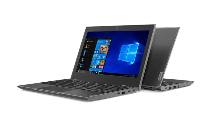 Lenovo 100e Portátil 2da Gen Intel Celeron N4020 11.6" HD 4GB RAM 128GB SSD Windows 10 Pro Español - Robusto para Educación (Autonomía 10h, WiFi 5, Neg