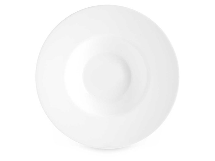 Vivalto Plato Hondo Pasta Opal Blanco Vidrio 26 cm (Set de 18)