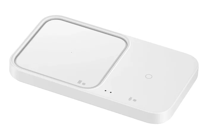 Samsung EP-P5400 Cargador Inalámbrico de 15W Blanco, Carga Rápida Compatible con Teléfono, Reloj Galaxy y Auriculares, Wireless Charger Pad con Ventilador y LED
