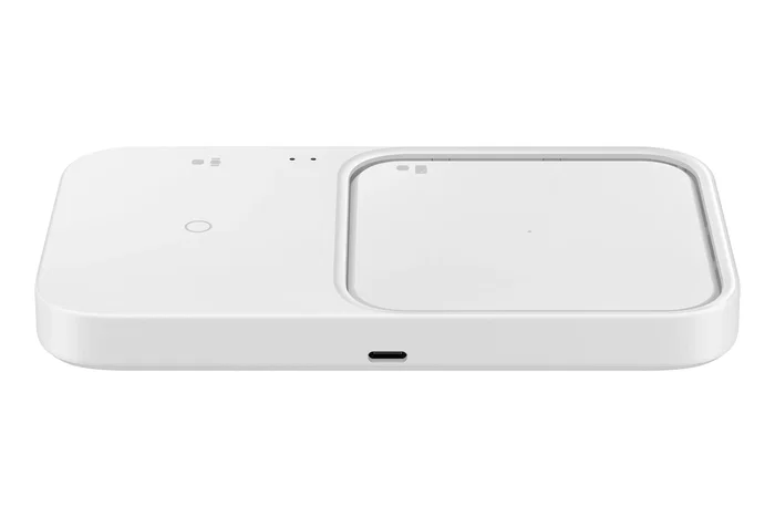 Samsung EP-P5400 Cargador Inalámbrico de 15W Blanco, Carga Rápida Compatible con Teléfono, Reloj Galaxy y Auriculares, Wireless Charger Pad con Ventilador y LED