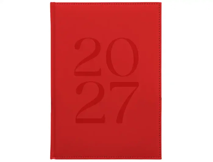 Liderpapel Agenda de oficina 2027 encuadernada creta semana vista bilingüe rojo Liderpapel Agenda de oficina 2027 encuadernada creta semana vista bilingüe rojo