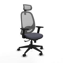 PIQUERAS Y CRESPO Silla de oficina Cilanco con mecanismo Sincro, Gris