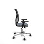 PIQUERAS Y CRESPO Silla de oficina Motilla con mecanismo Sincro/Traslack, Gris y Negro