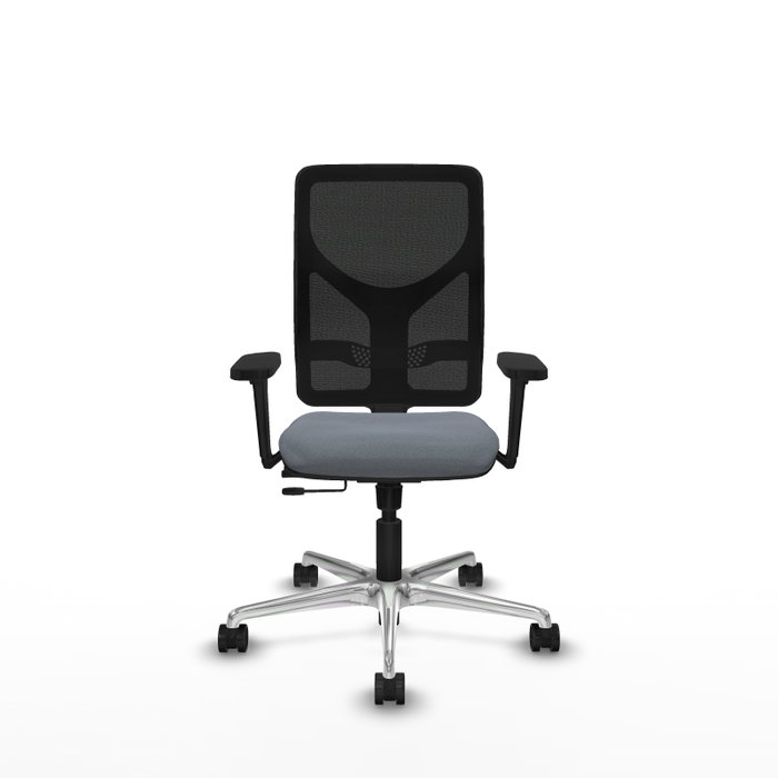 PIQUERAS Y CRESPO Silla de oficina Motilla con mecanismo Sincro/Traslack, Gris y Negro