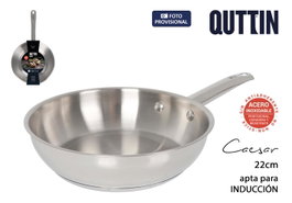 Quttin Sartén de Acero Caesar de 23.5 cm compatible con inducción