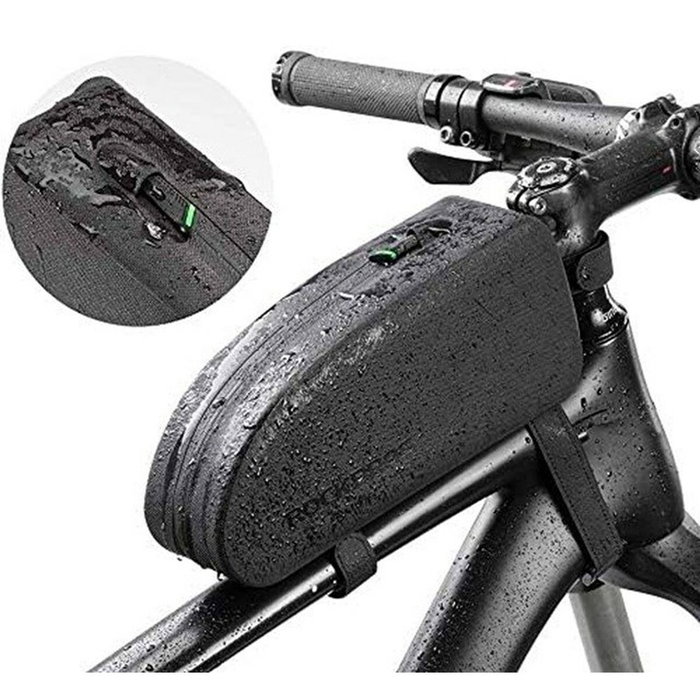 Rockbros Bolsa para cuadro de bicicleta impermeable AS-019-1, 1.6 l, negra Rockbros Bolsa para cuadro de bicicleta impermeable AS-019-1, 1.6 l, negra