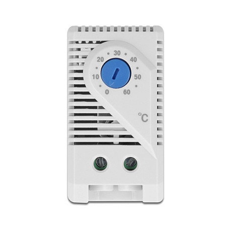 DeLOCK Termostato con Contacto Normalmente Abierto para Carril DIN, 0-60 °C, 250 V/10 A, Azul/Gris