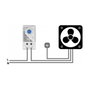 DeLOCK Termostato con Contacto Normalmente Abierto para Carril DIN, 0-60 °C, 250 V/10 A, Azul/Gris