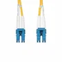 StarTech.com SMDOS2LCLC2M - Cable de Fibra Óptica OS2 Monomodo LC a LC UPC Duplex, 2 Metros Amarillo, 100Gbps, CWDM, LSZH