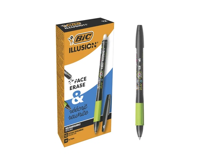 Bic Bolígrafo Gelocity Illusion Borrable Negro Punta 0,7 mm