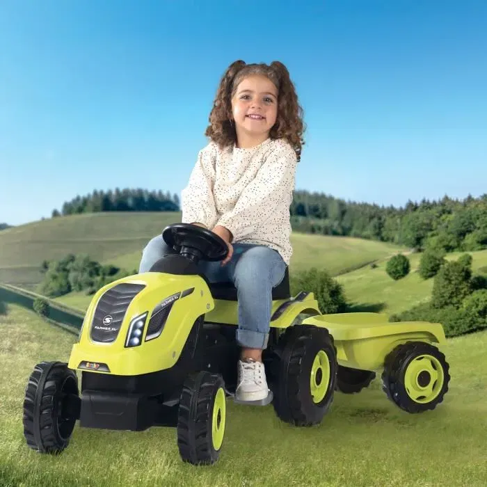 Smoby Tractor de Pedales Farmer XL con Remolque - Verde SMO3032167101303