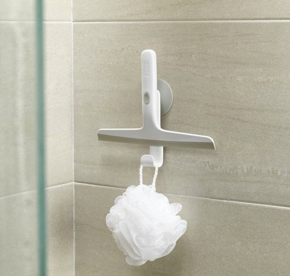 Joseph Joseph EasyStore Limpiador de Mamparas Lig. Grey con Gancho de Almacenamiento