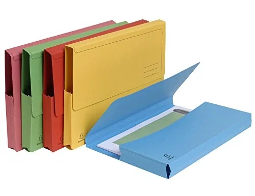 Exacompta Subcarpeta de Cartulina con Bolsa DIN A4 Colores Surtidos