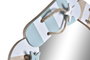 DKD Home Decor Espejo de Pared Mediterraneo en Madera Colores Azul Blanco Natural 34x35x3 cm con Detalle Chancletas