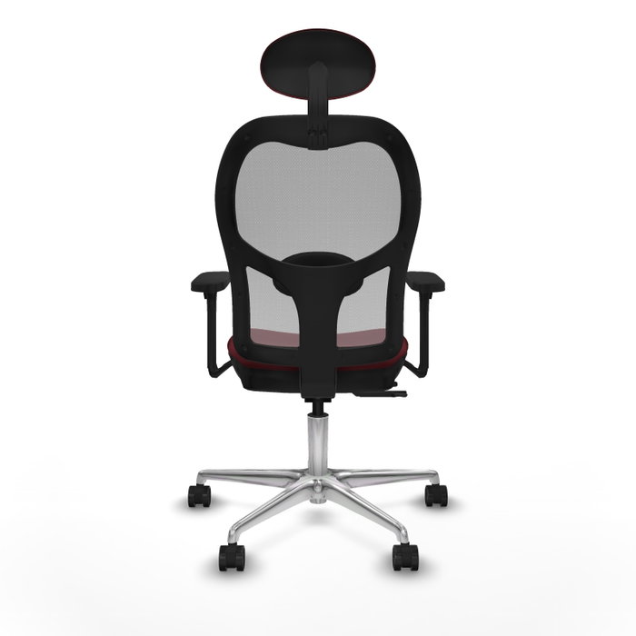 PIQUERAS Y CRESPO Silla de oficina Jorquera con mecanismo Sincro/Traslack, Granate y Gris