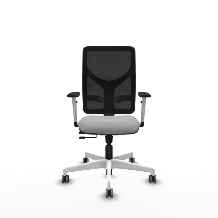 PIQUERAS Y CRESPO Silla de oficina Motilla con mecanismo Sincro/Traslack Gris claro y Negro