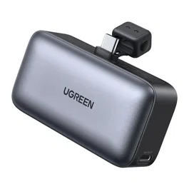 Ugreen Batería Externa Power Bank 5000 mAh - Conector USB-C, Con Soporte - Negro
