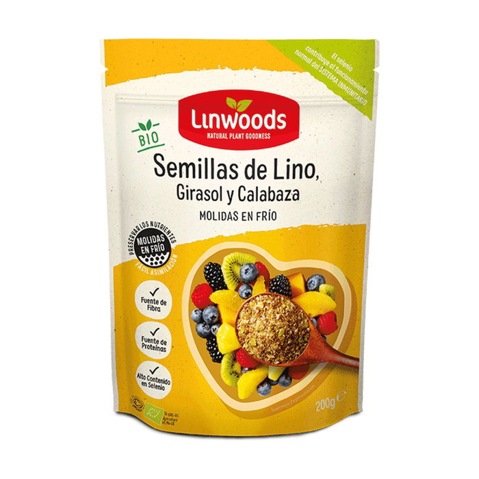 Linwoods Mezcla de Semillas de Lino, Girasol y Calabaza Ecológicas Molidas 200g Linwoods Mezcla de Semillas de Lino, Girasol y Calabaza Ecológicas Molidas 200g