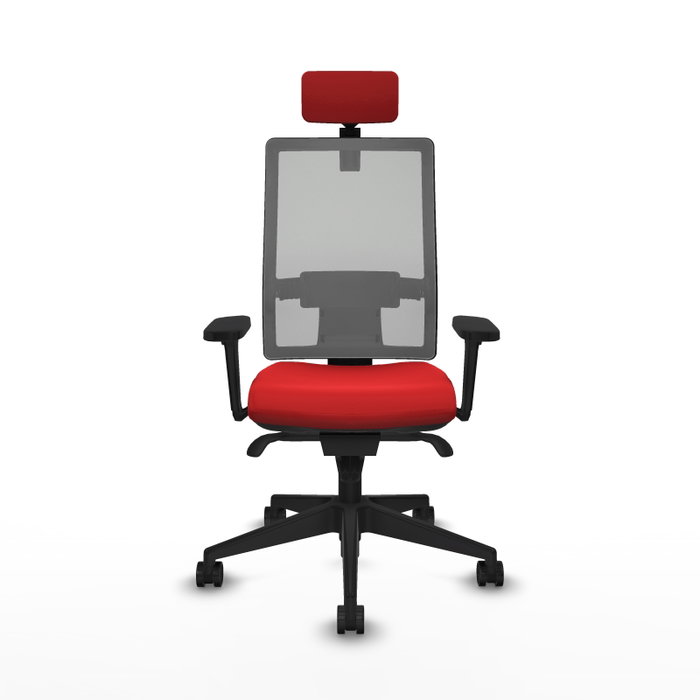 PIQUERAS Y CRESPO Silla de oficina Horna con Mecanismo Sincro, Rojo y Gris PIQUERAS Y CRESPO Silla de oficina Horna con Mecanismo Sincro, Rojo y Gris
