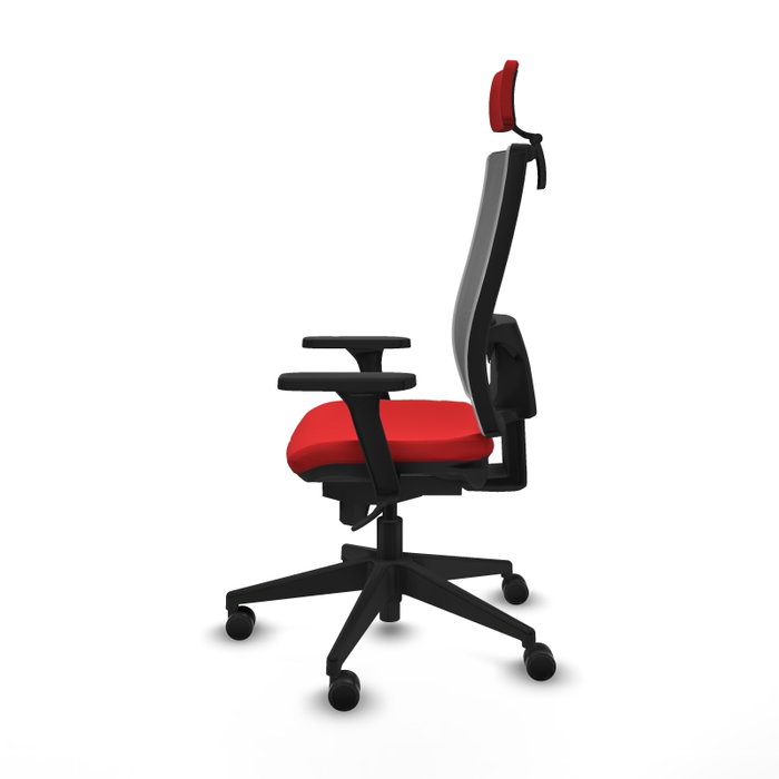 PIQUERAS Y CRESPO Silla de oficina Horna con Mecanismo Sincro, Rojo y Gris PIQUERAS Y CRESPO Silla de oficina Horna con Mecanismo Sincro, Rojo y Gris