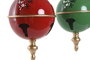 DKD Home Decor Decoración Colgante Navidad Tradicional Rojo Verde Metal (2 Unidades)
