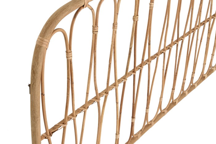 DKD Home Decor Cabecero de Cama de Bambú y Ratán Natural
