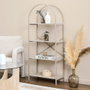Home Deco Factory Estantería Terra Nova 4 Baldas MDF y Hierro 60x32x142 cm