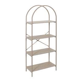 Home Deco Factory Estantería Terra Nova 4 Baldas MDF y Hierro 60x32x142 cm