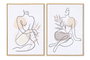 DKD Home Decor Cuadro Lienzo Mujer Abstracto Surtido de 2 Unidades