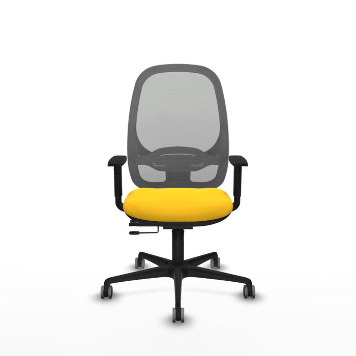 PIQUERAS Y CRESPO Silla de oficina Cilanco con mecanismo Sincro/Traslack Amarillo y Gris PIQUERAS Y CRESPO Silla de oficina Cilanco con mecanismo Sincro/Traslack Amarillo y Gris