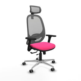 PIQUERAS Y CRESPO Silla de oficina Cilanco Rosa y Gris