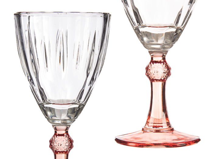 Vivalto Copa Vino Color Salmon 275 ml (9 x 18.5 x 9 cm) (Set de 36)