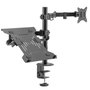 Ewent EW1519 Soporte de Monitor hasta 34 pulgadas y Portátil 15,6 pulgadas Negro