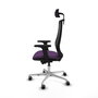 PIQUERAS Y CRESPO Silla de oficina Mardos con mecanismo Sincro/Traslack, Morado y Negro