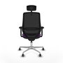 PIQUERAS Y CRESPO Silla de oficina Mardos con mecanismo Sincro/Traslack, Morado y Negro