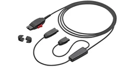 Poly Cable en Forma de Y para Entrenamiento con Bloqueo QD para Auriculares Digitales - Reemplaza Poly SKU 79694-11