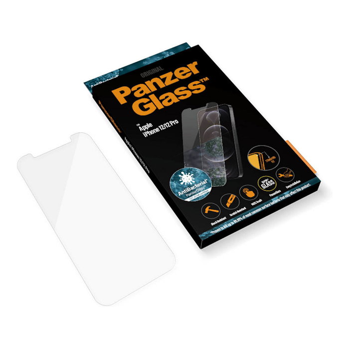PanzerGlass Protector de Pantalla Antibacterial para iPhone 12 / 12 Pro Standard Fit Transparente PanzerGlass Protector de Pantalla Antibacterial para iPhone 12 / 12 Pro Standard Fit Transparente