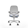 PIQUERAS Y CRESPO Silla de oficina Cilanco con mecanismo Sincro/Traslack Azul y Blanco