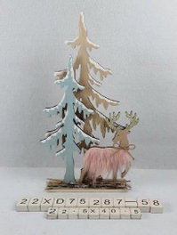 DKD Home Decor Decoración MDF Árbol Surtido de 2 unidades