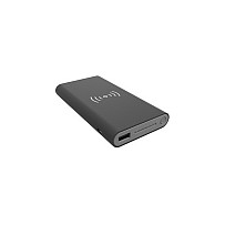 Realpower PB-8000 - Power Bank 8000 mAh Cargador Inalámbrico para Smartphone y Tablet - Negro, Gris - Certificación CE, TÜV GS