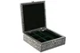 DKD Home Decor Joyero Indio Pavo Real Plateado Verde Madera y Aluminio 18 x 18 x 6 cm
