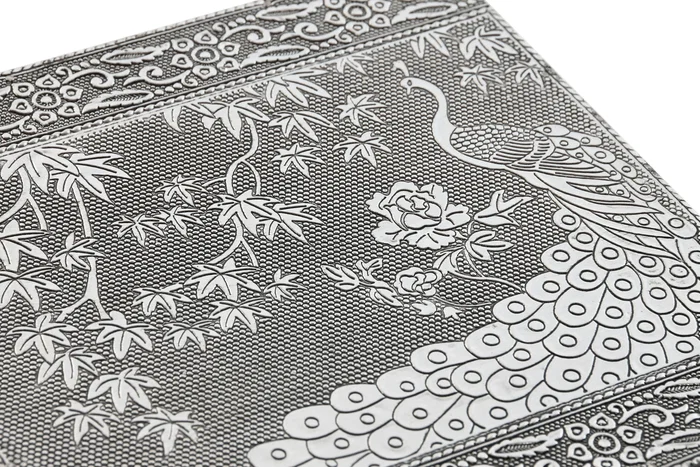 DKD Home Decor Joyero Indio Pavo Real Plateado Verde Madera y Aluminio 18 x 18 x 6 cm DKD Home Decor Joyero Indio Pavo Real Plateado Verde Madera y Aluminio 18 x 18 x 6 cm