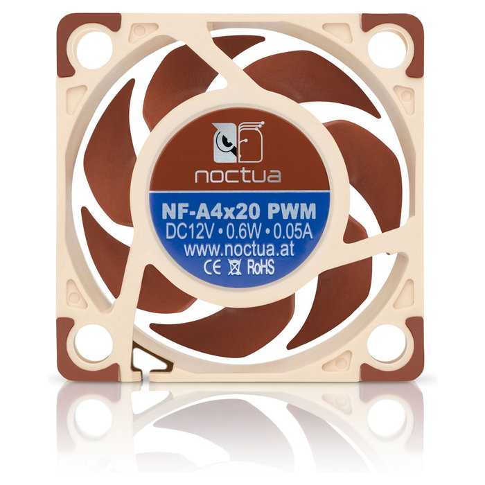 Noctua NF-A4x20 PWM Ventilador 40mm 1200-5000 RPM 14.9 dB Beige Marrón