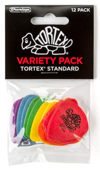Dunlop Pack Variedad Tortex Púas Guitarra - 12 Unidades con 6 Grosores (0.50mm a 1.14mm)