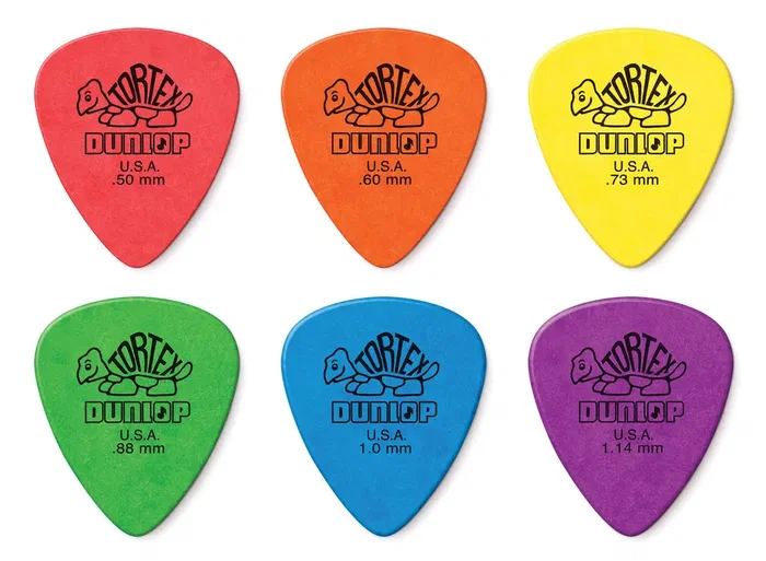 Dunlop Pack Variedad Tortex Púas Guitarra - 12 Unidades con 6 Grosores (0.50mm a 1.14mm)