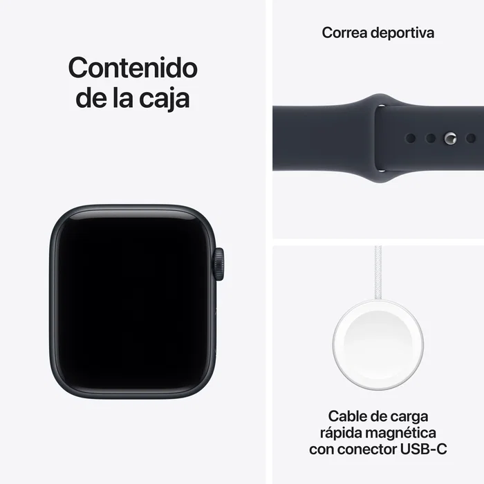Apple Watch SE 3 GPS + Cellular 44mm Medianoche Aluminio con Correa Azul Marino M/L